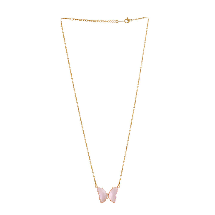 Lainey Pink Butterfly Necklace