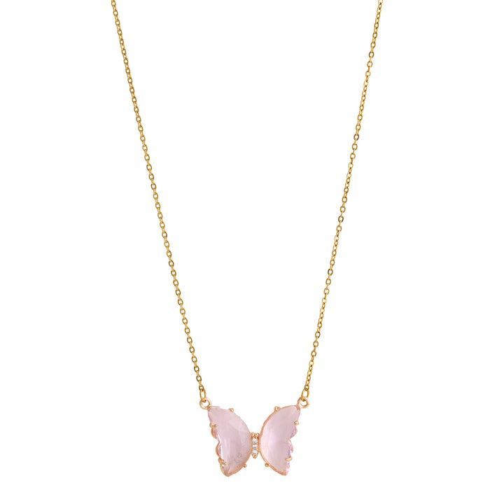 Lainey Pink Butterfly Necklace