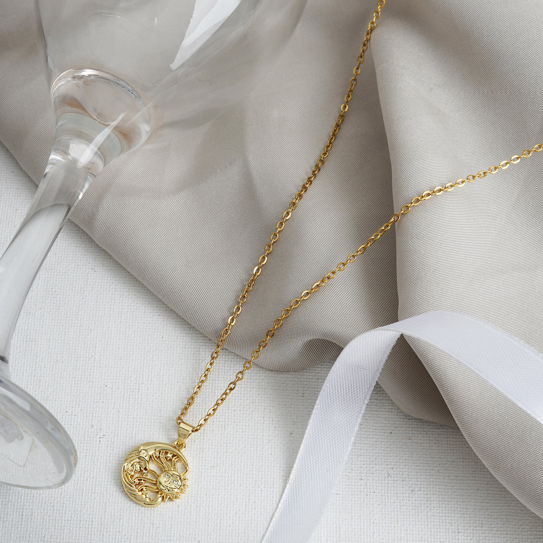 Magus Sun And Moon Gold Necklace