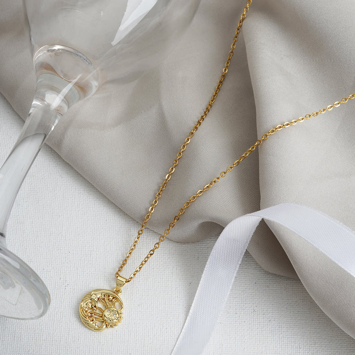Magus Sun And Moon Gold Necklace