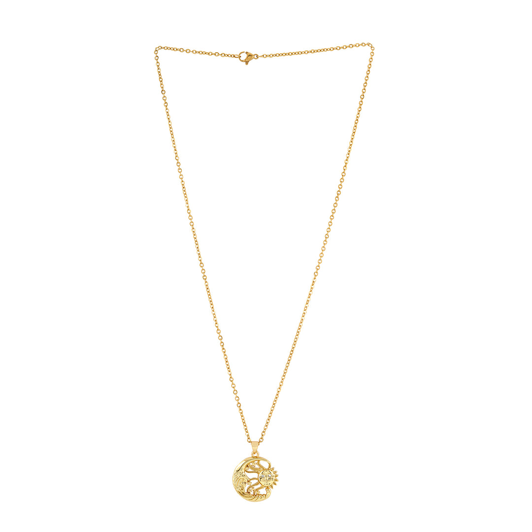 Magus Sun And Moon Gold Necklace