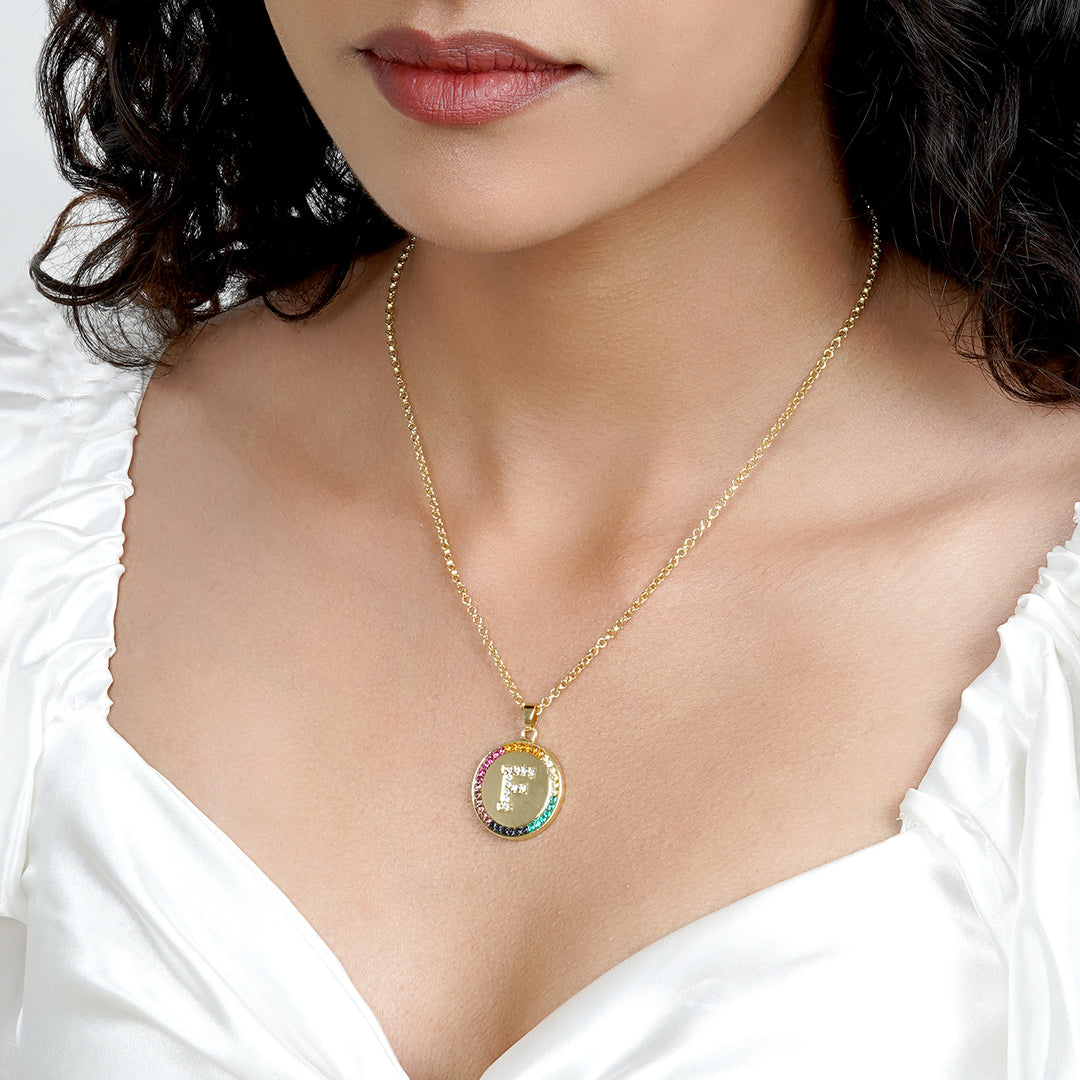 Starlet Alphabet F Necklace
