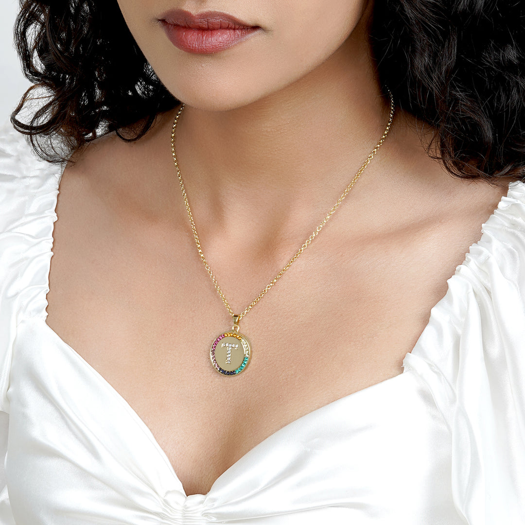 Starlet Alphabet T Necklace
