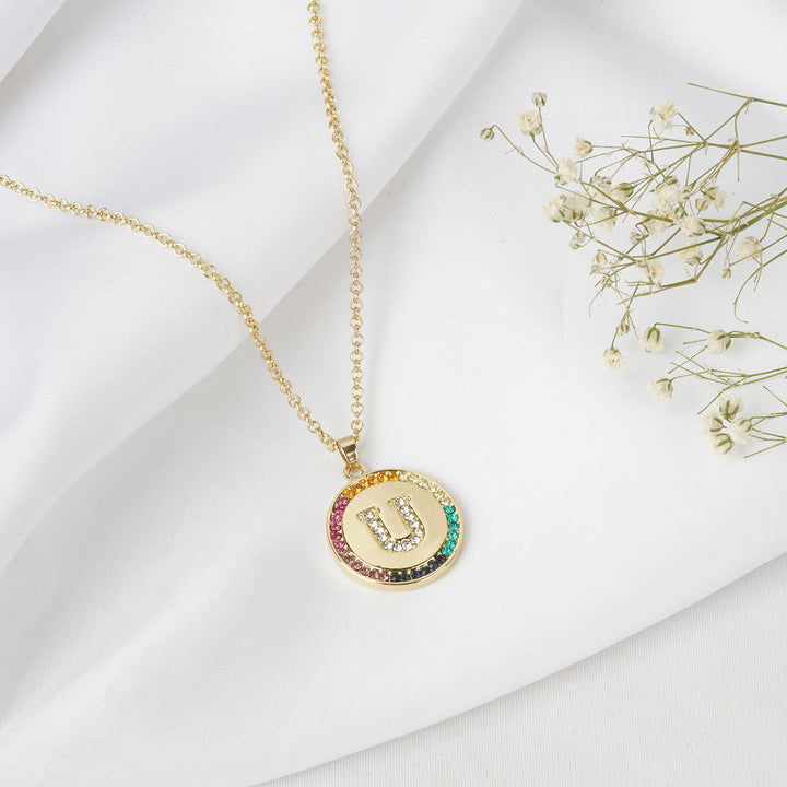 Starlet Alphabet U Necklace