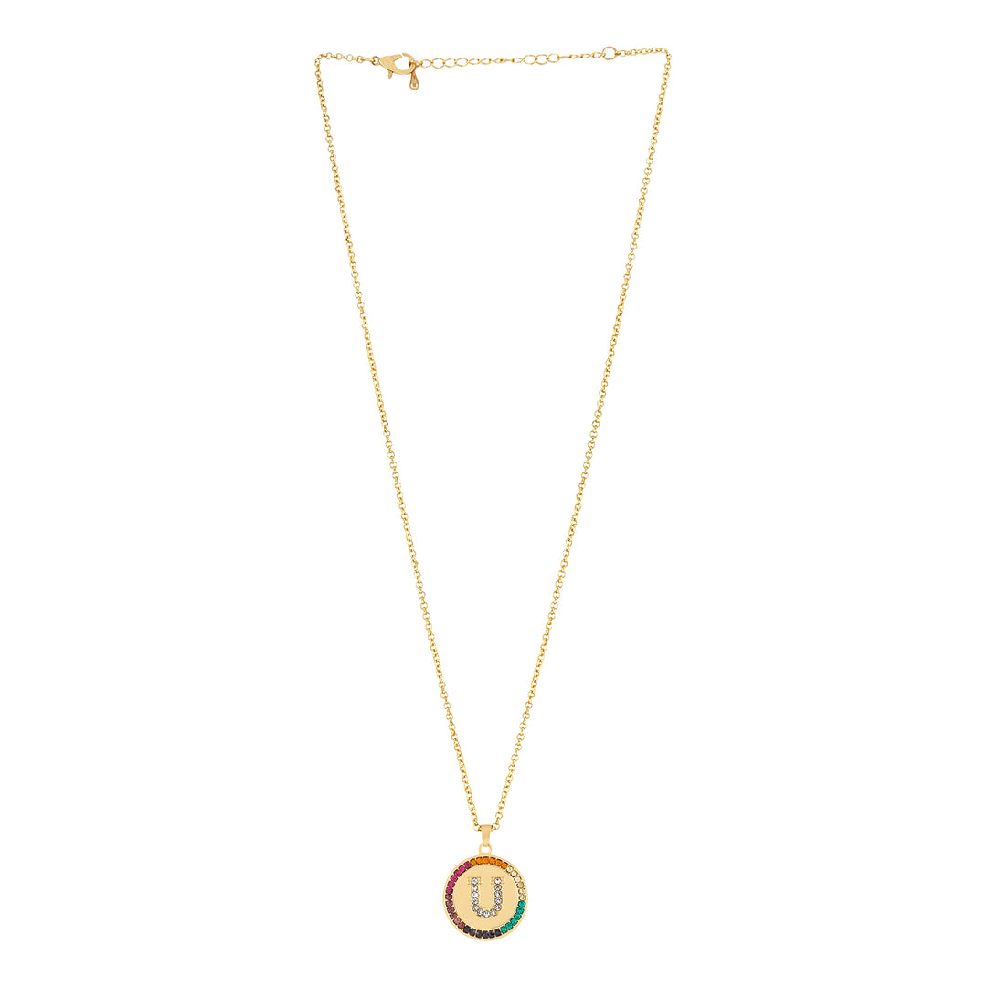 Starlet Alphabet U Necklace