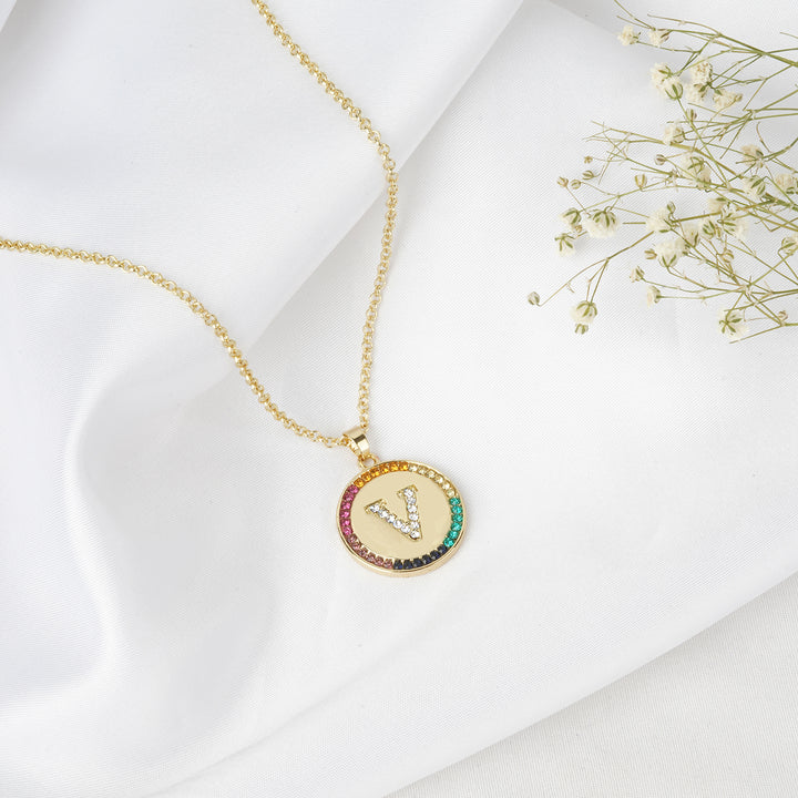 Starlet Alphabet V Necklace