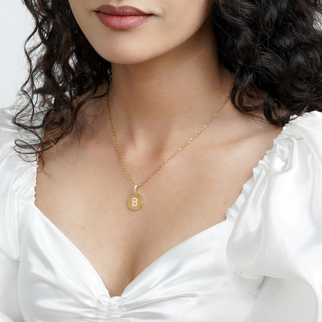 Silken Alphabet B Necklace