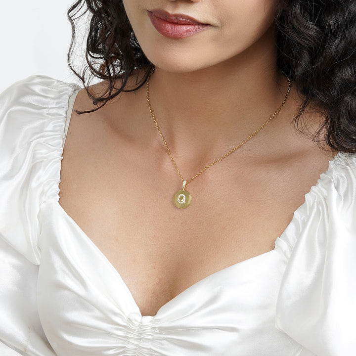 Silken Alphabet Q Necklace