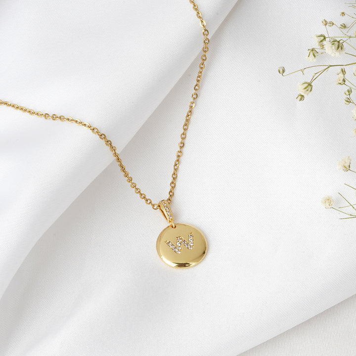 Silken Alphabet W Necklace