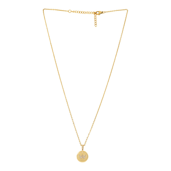 Silken Alphabet W Necklace