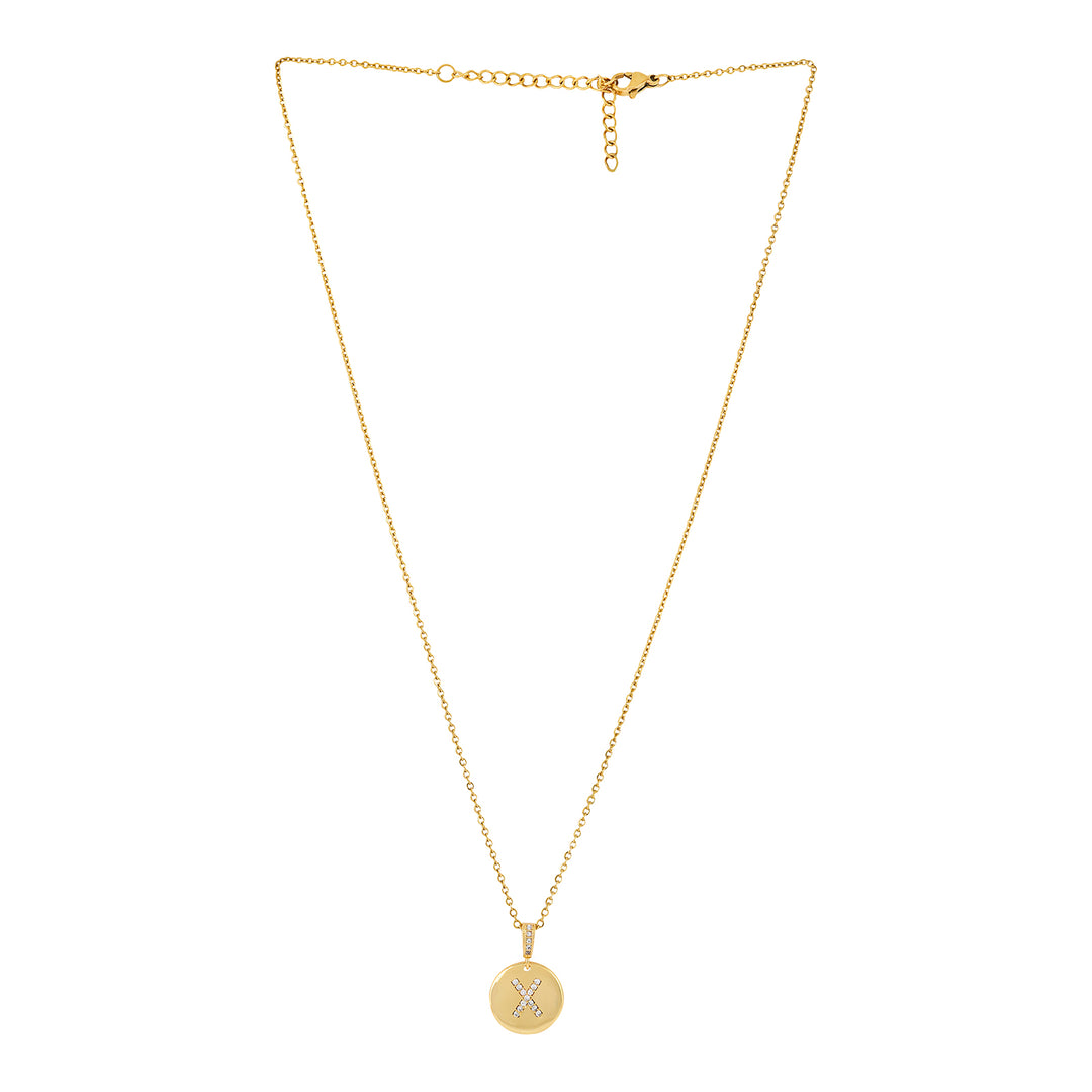 Silken Alphabet X Necklace