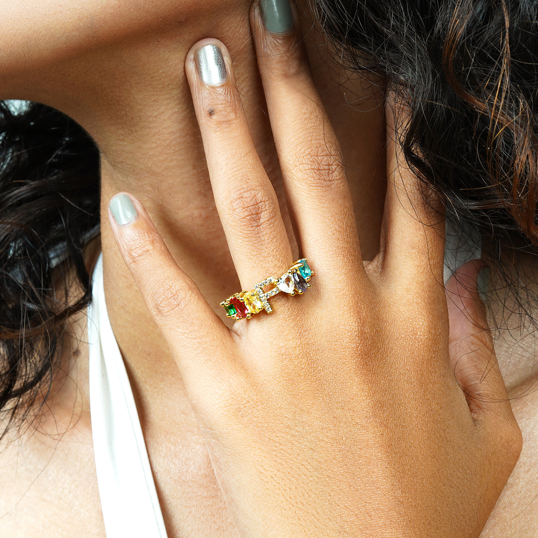 Lowe Multicolour Alphabet F Ring