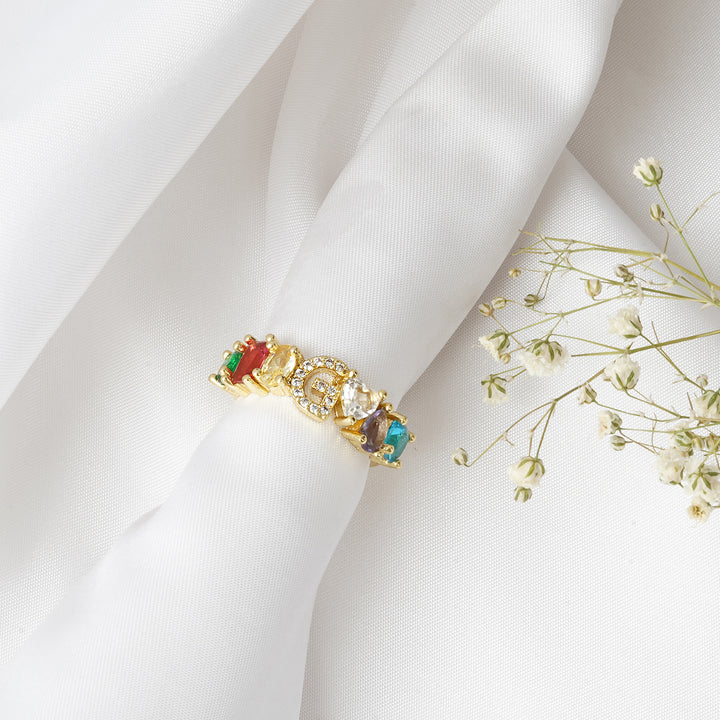 Lowe Multicolour Alphabet G Ring