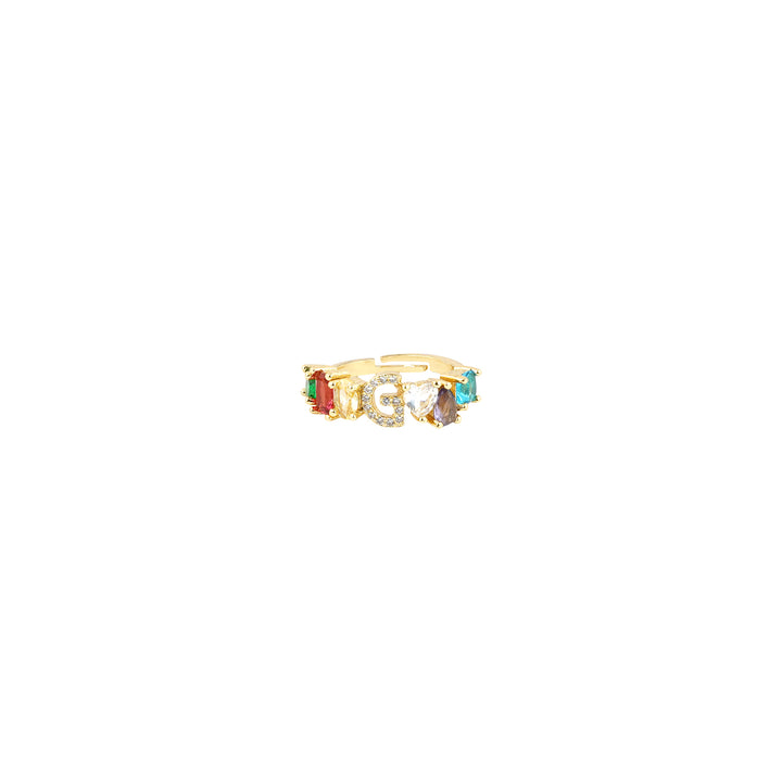 Lowe Multicolour Alphabet G Ring