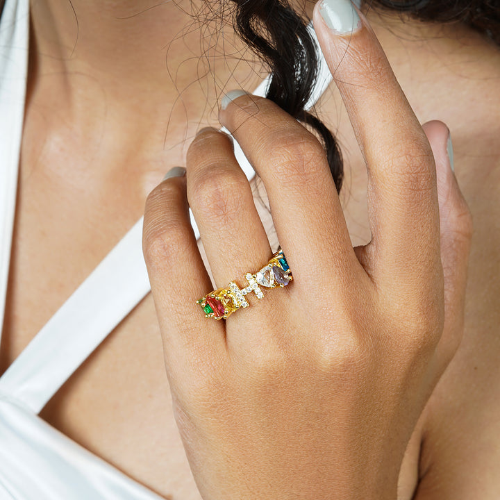 Lowe Multicolour Alphabet H Ring