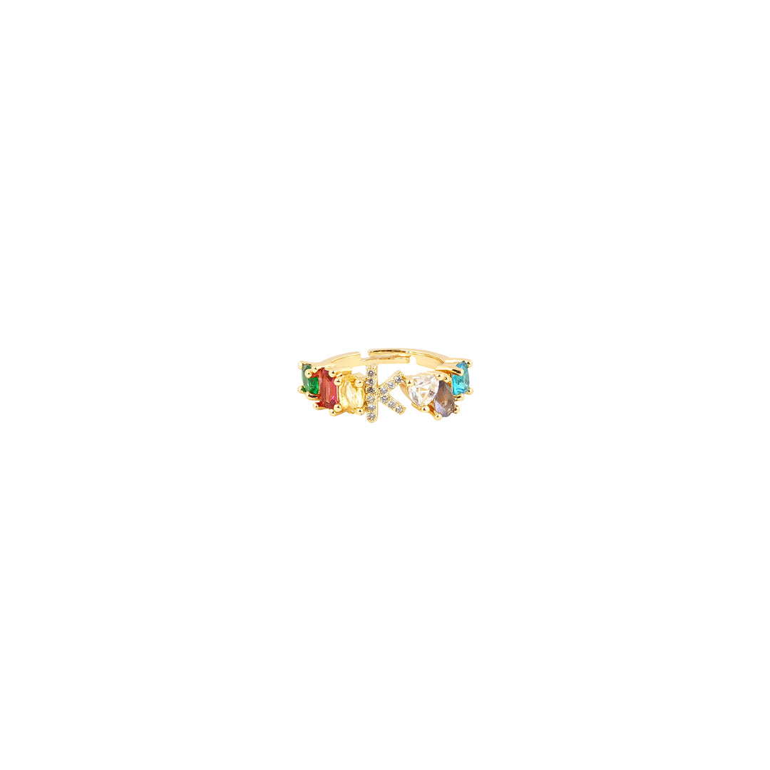 Lowe Multicolour Alphabet K Ring