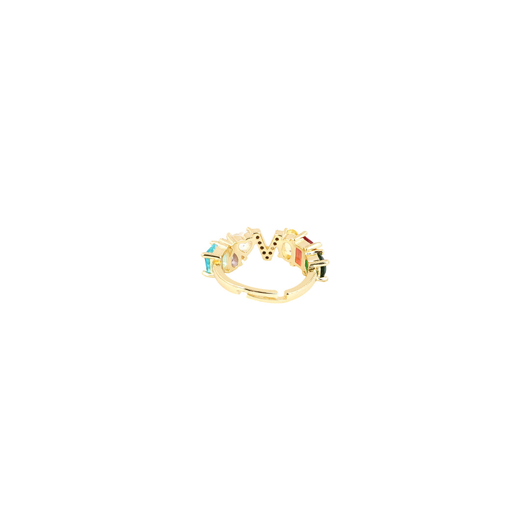 Lowe Multicolour Alphabet V Ring