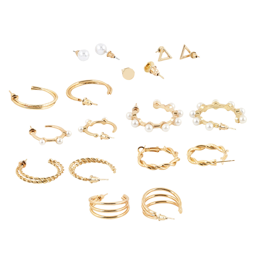 All About Hoops Gold Earring Set