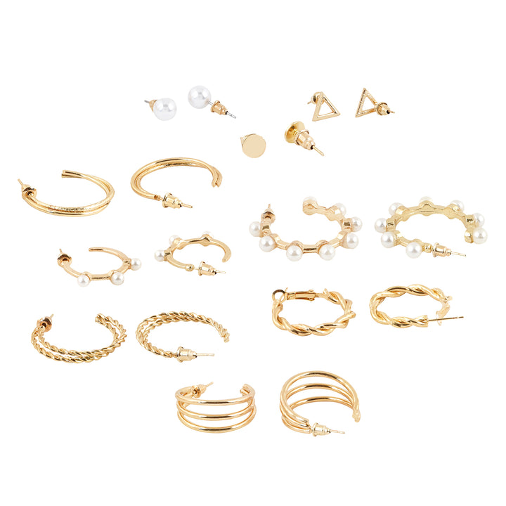 All About Hoops Gold Earring Set