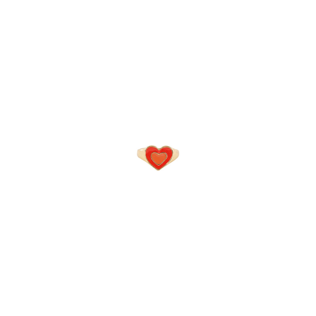 Ellery Orange Heart Ring