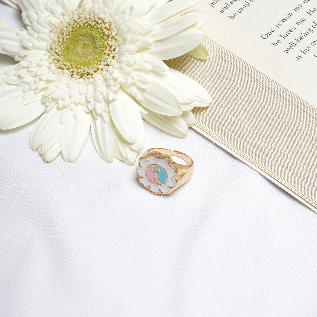 Felice Floral Colour Pop Signet Ring