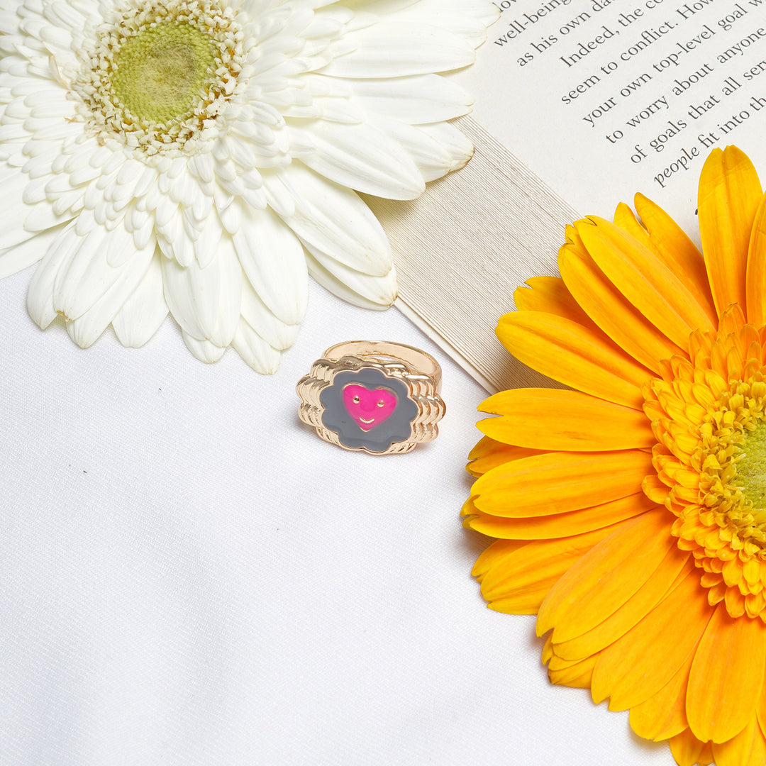 Vanilla Heart Signet Ring