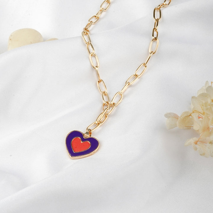 Faye Blue Heart Necklace