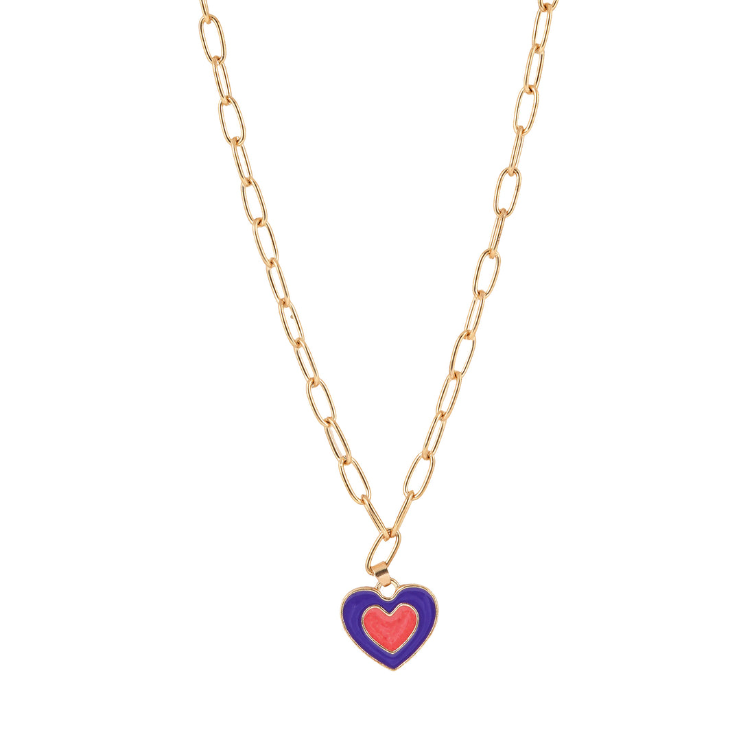 Faye Blue Heart Necklace
