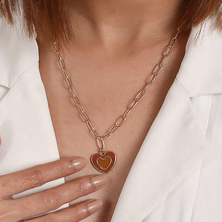 Faye Full Red Heart Necklace