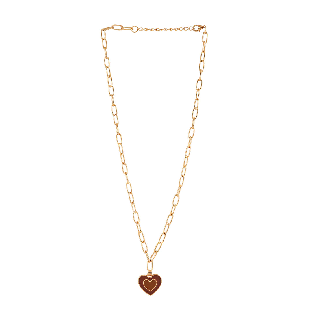 Faye Full Red Heart Necklace