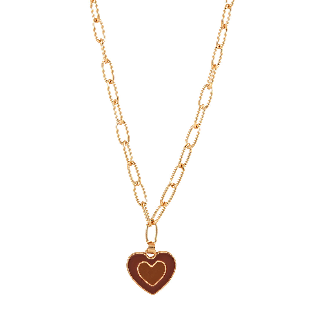 Faye Full Red Heart Necklace