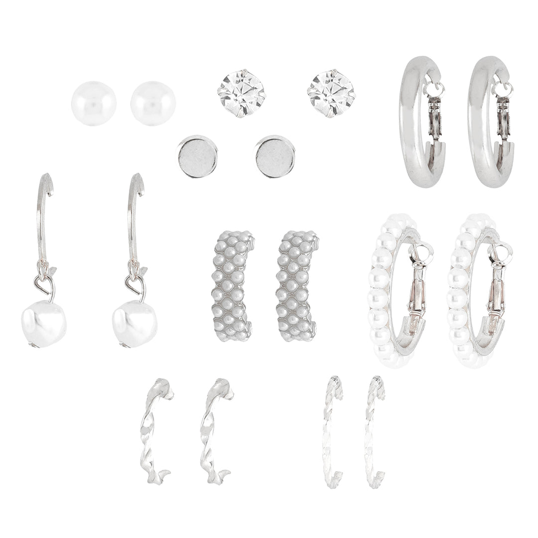 Gleefully Yours Silver Earring Set