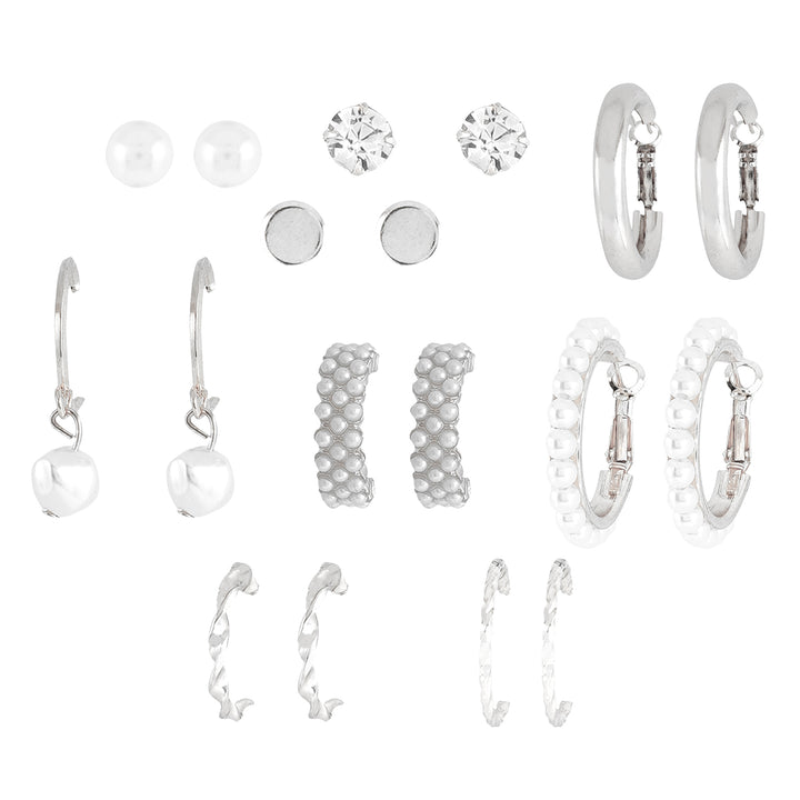Gleefully Yours Silver Earring Set