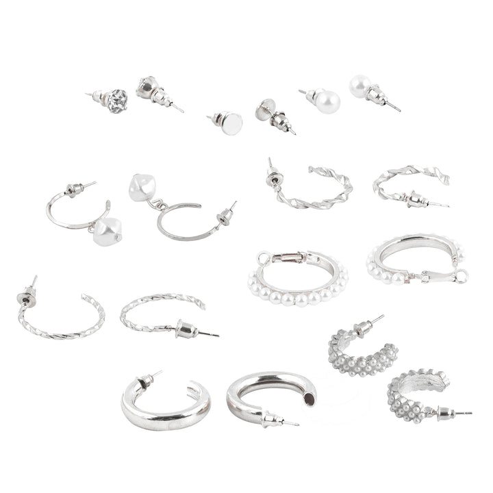 Gleefully Yours Silver Earring Set