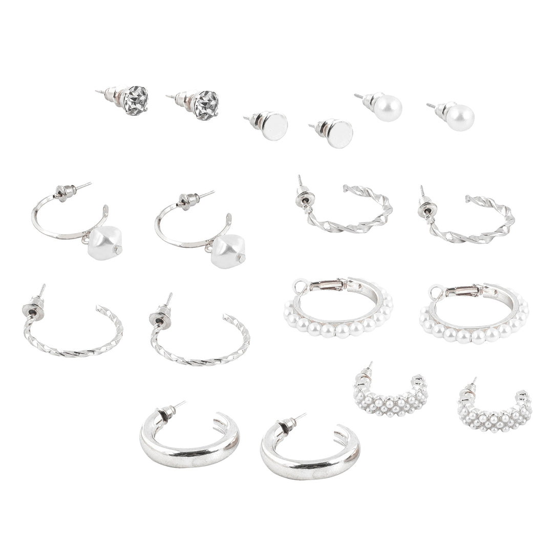 Gleefully Yours Silver Earring Set
