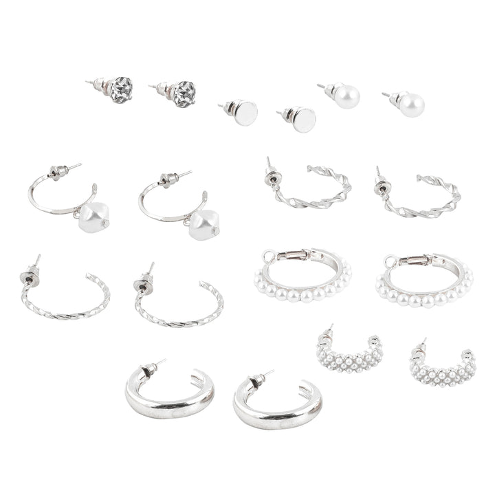 Gleefully Yours Silver Earring Set