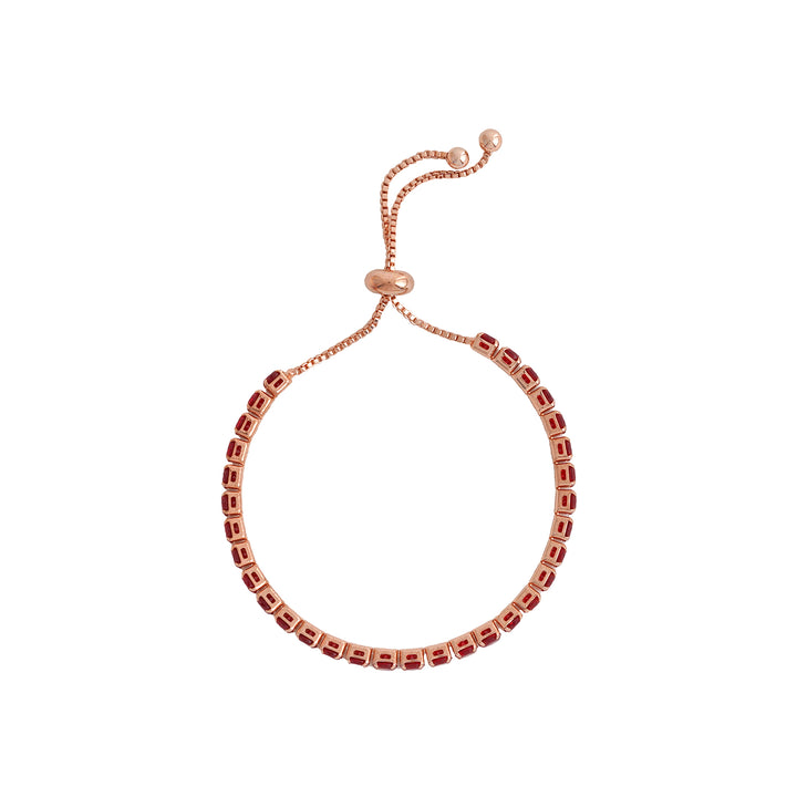 Nora Gold Tennis Red Bracelet
