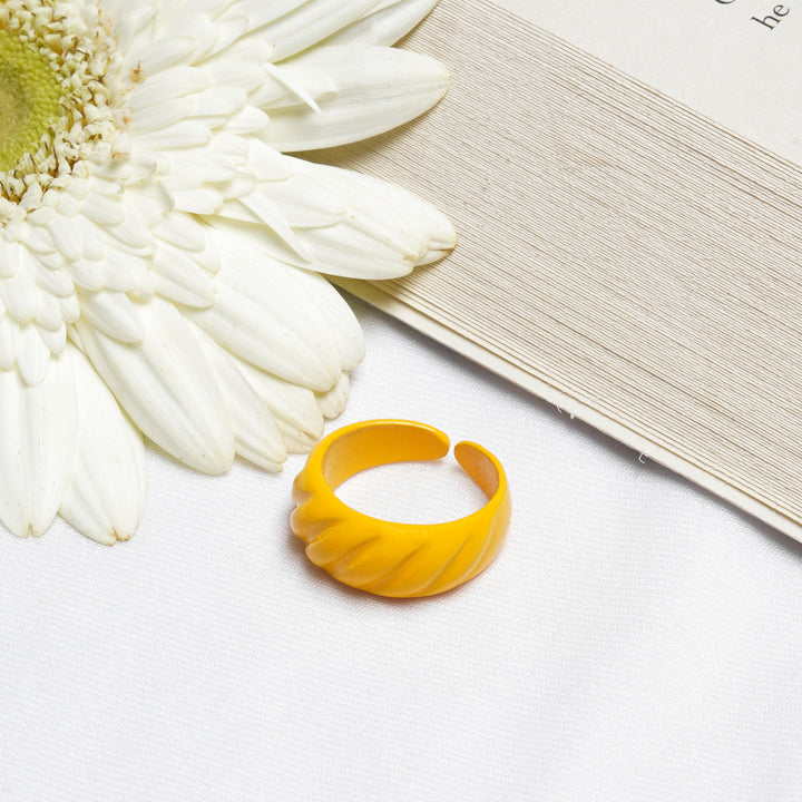 Yellow Truffle Croissant Ring