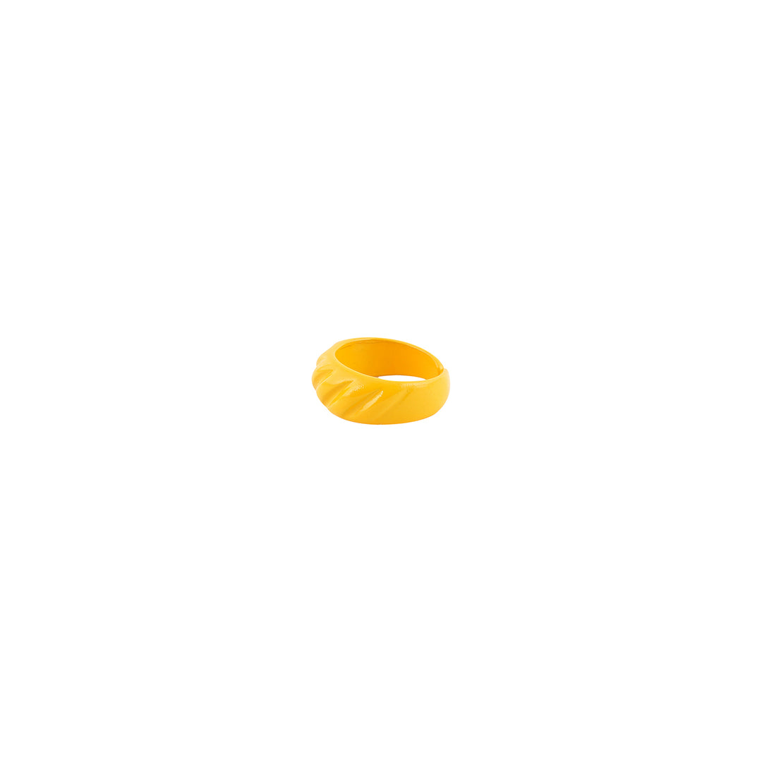 Yellow Truffle Croissant Ring