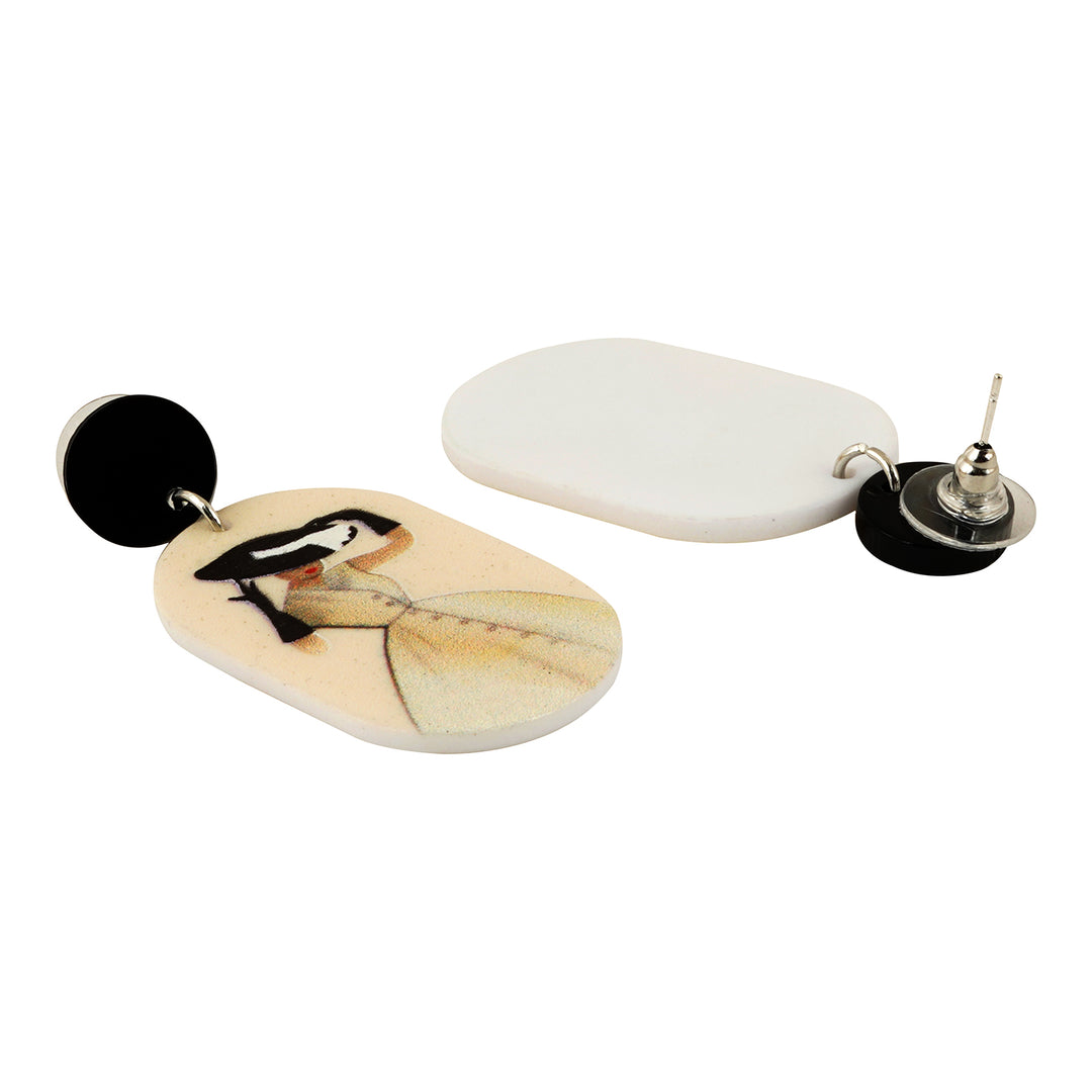 Lady In White Earrings