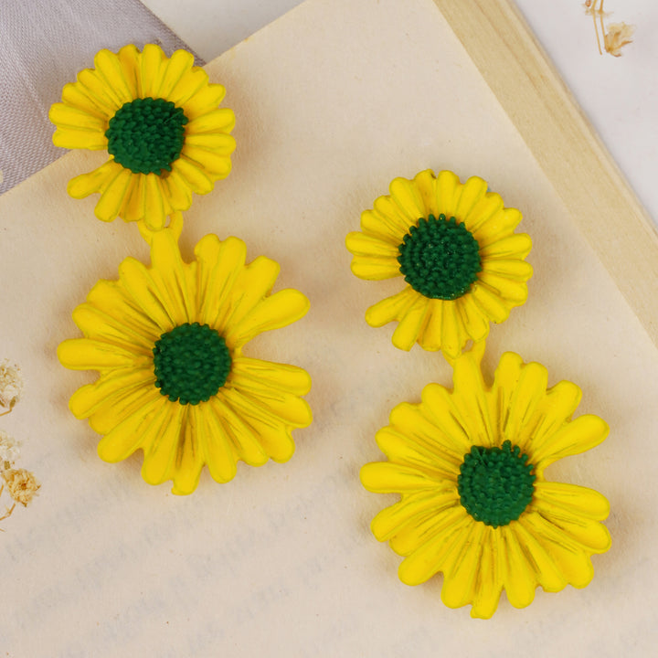 Maci Yellow Petal Floral Earring