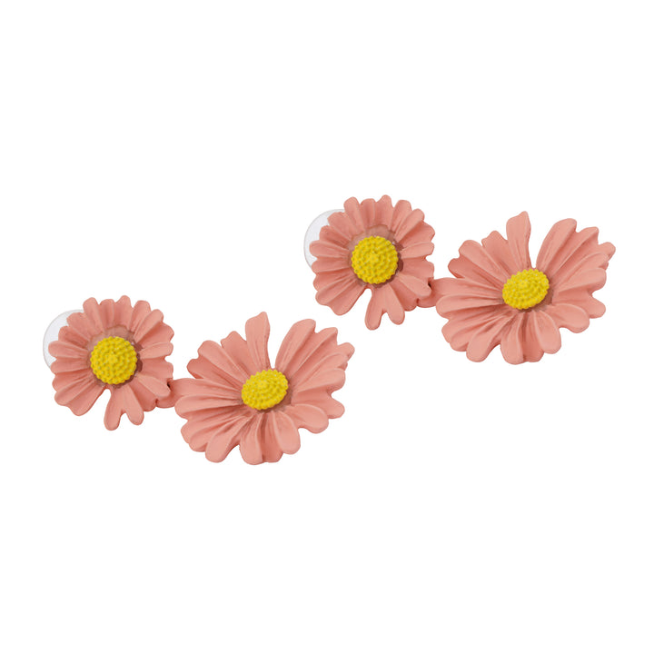 Maci Peach Petal Floral Earring
