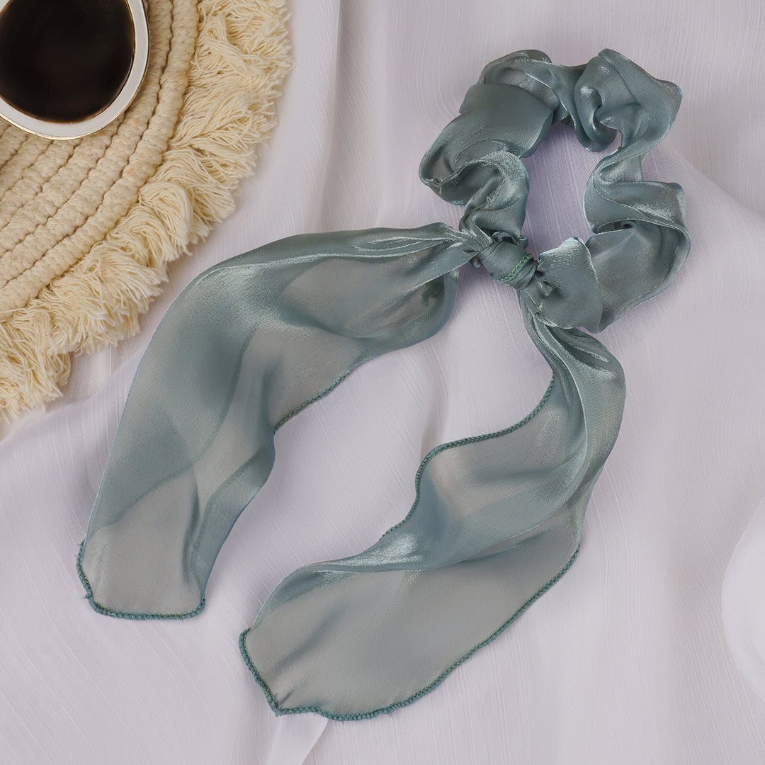 Remi Green Scarf Scrunchie
