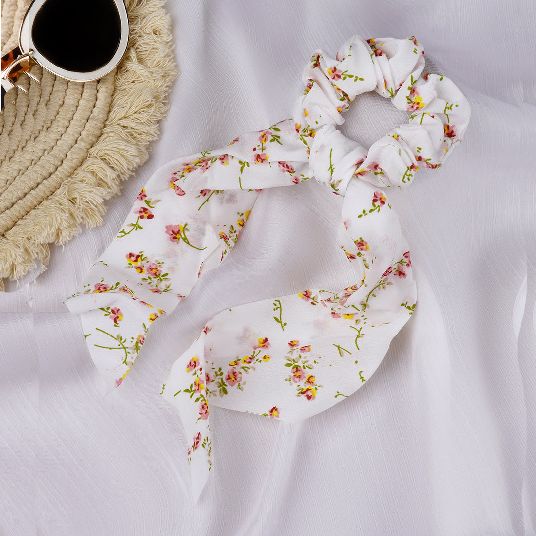 Callan Floral Scarf Scrunchie