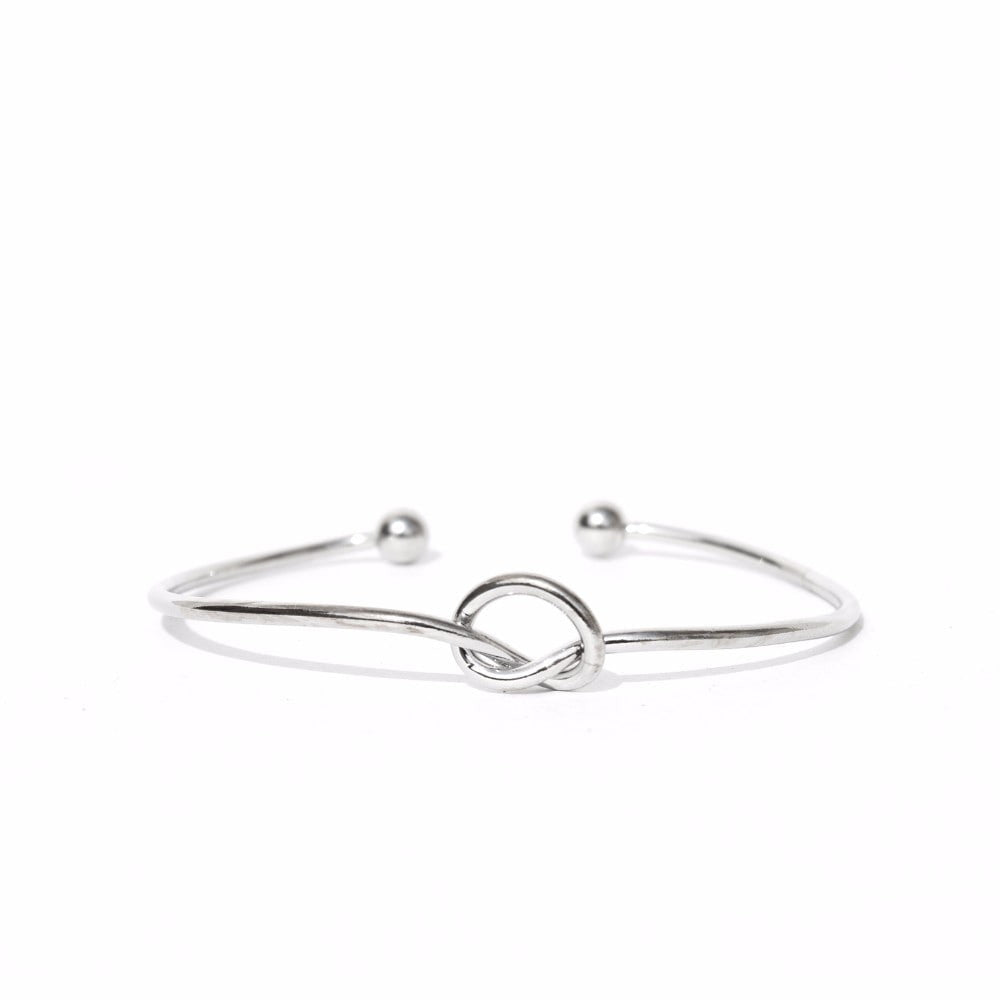 Sterling Silver Love Knot Bracelet Silver Knot Bracelet