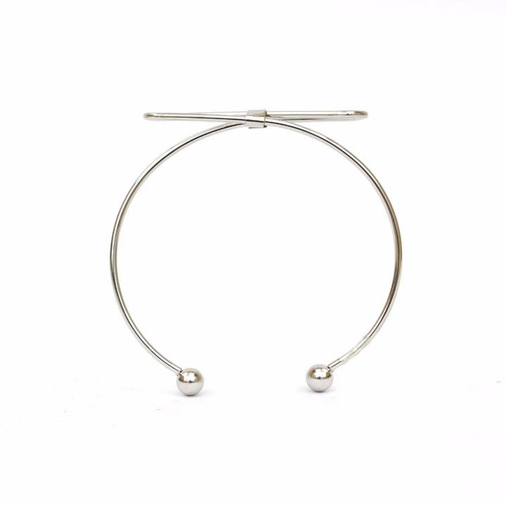 Elegant Bow Open Cuff Silver Bracelet - Joker & Witch