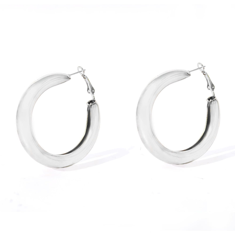 Classic Bold Silver Hoops - Joker & Witch