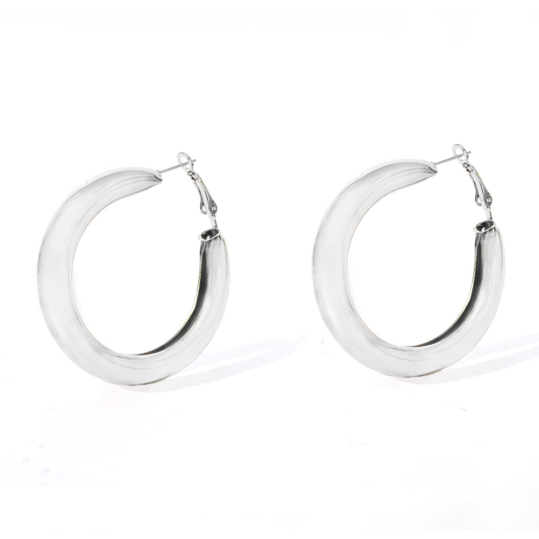Classic Bold Silver Hoops - Joker & Witch
