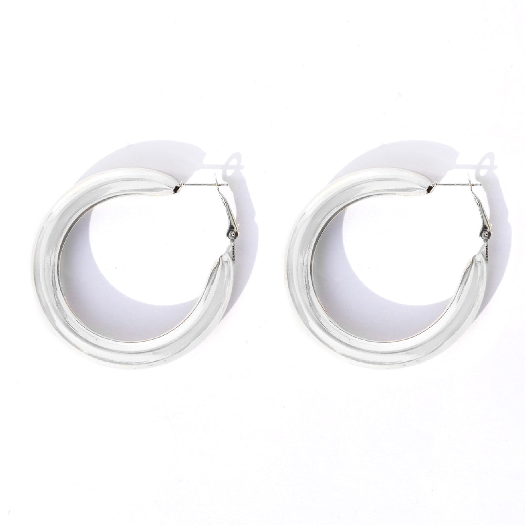 Classic Bold Silver Hoops - Joker & Witch