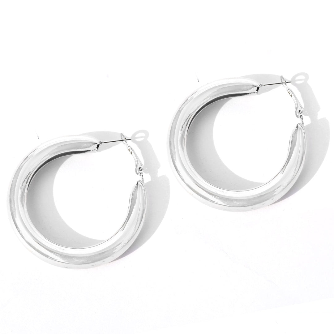 Classic Bold Silver Hoops - Joker & Witch